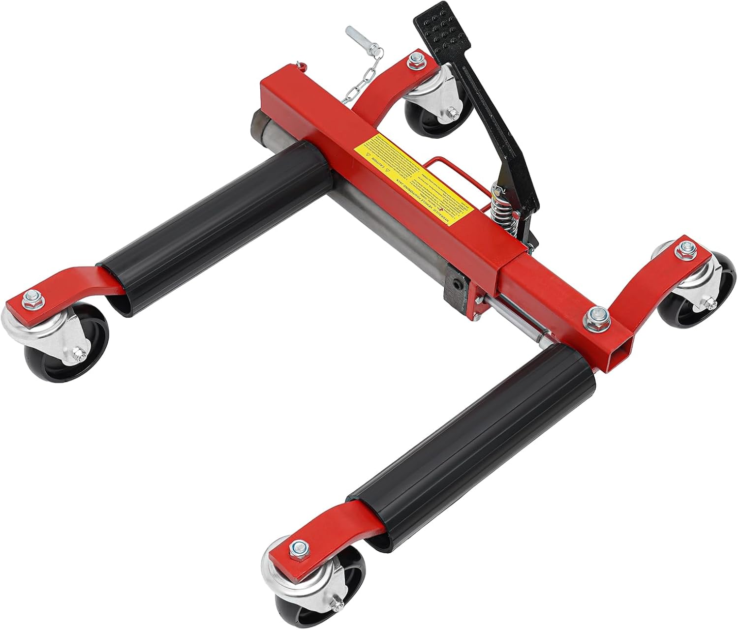 Wheel Dolly 1500LBS Load Capacity Wheel Dolly Car Skate Heavy Duty Vehicle Positioning with Ratcheting Foot Pedal Ratchet Type Tire Skate Tire Jack
