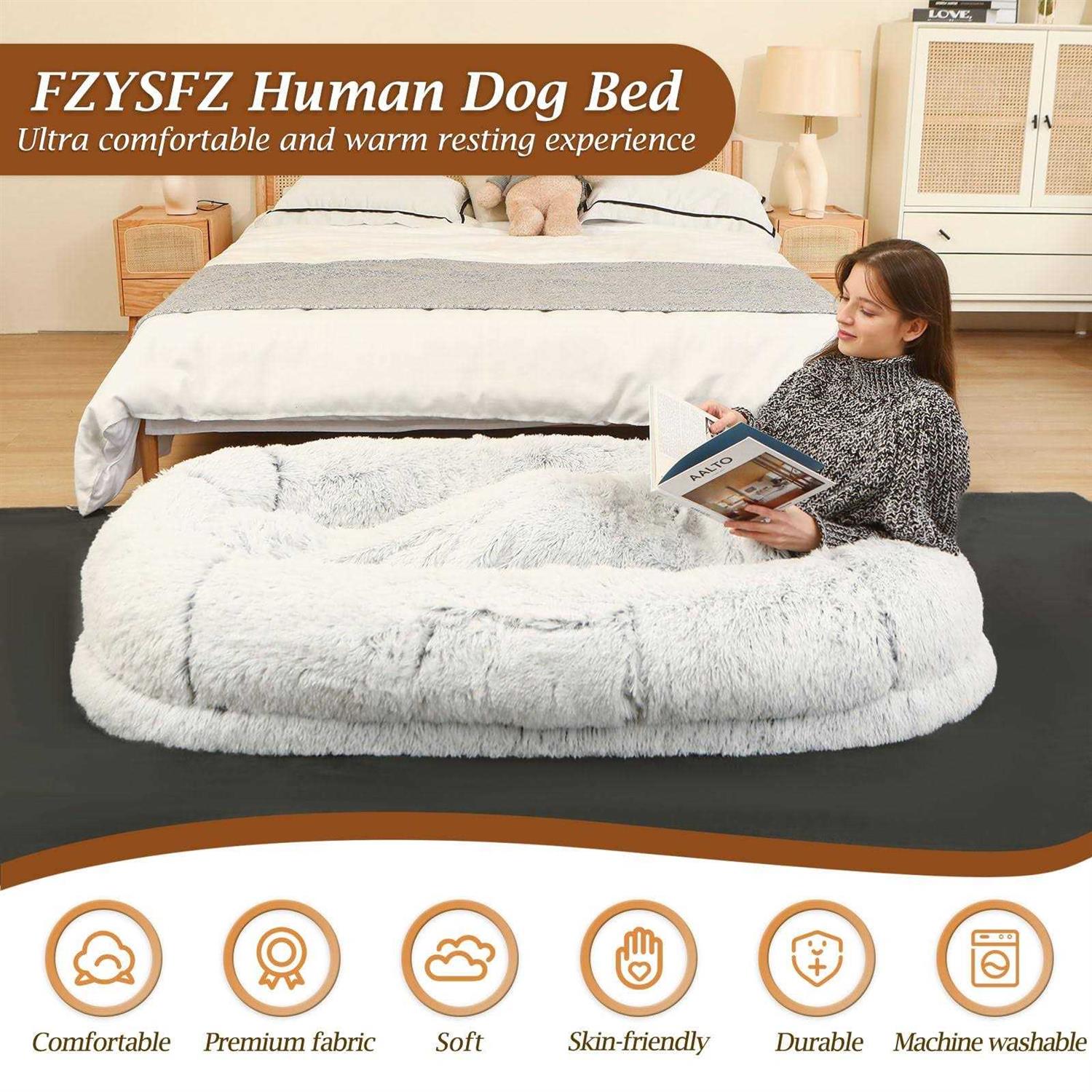 FZYSFZ Human Dog Bed, 71x45x12 Orthopedic Washable Humans Size Dog Bed Fits People and Pets - Pet Supplies online store