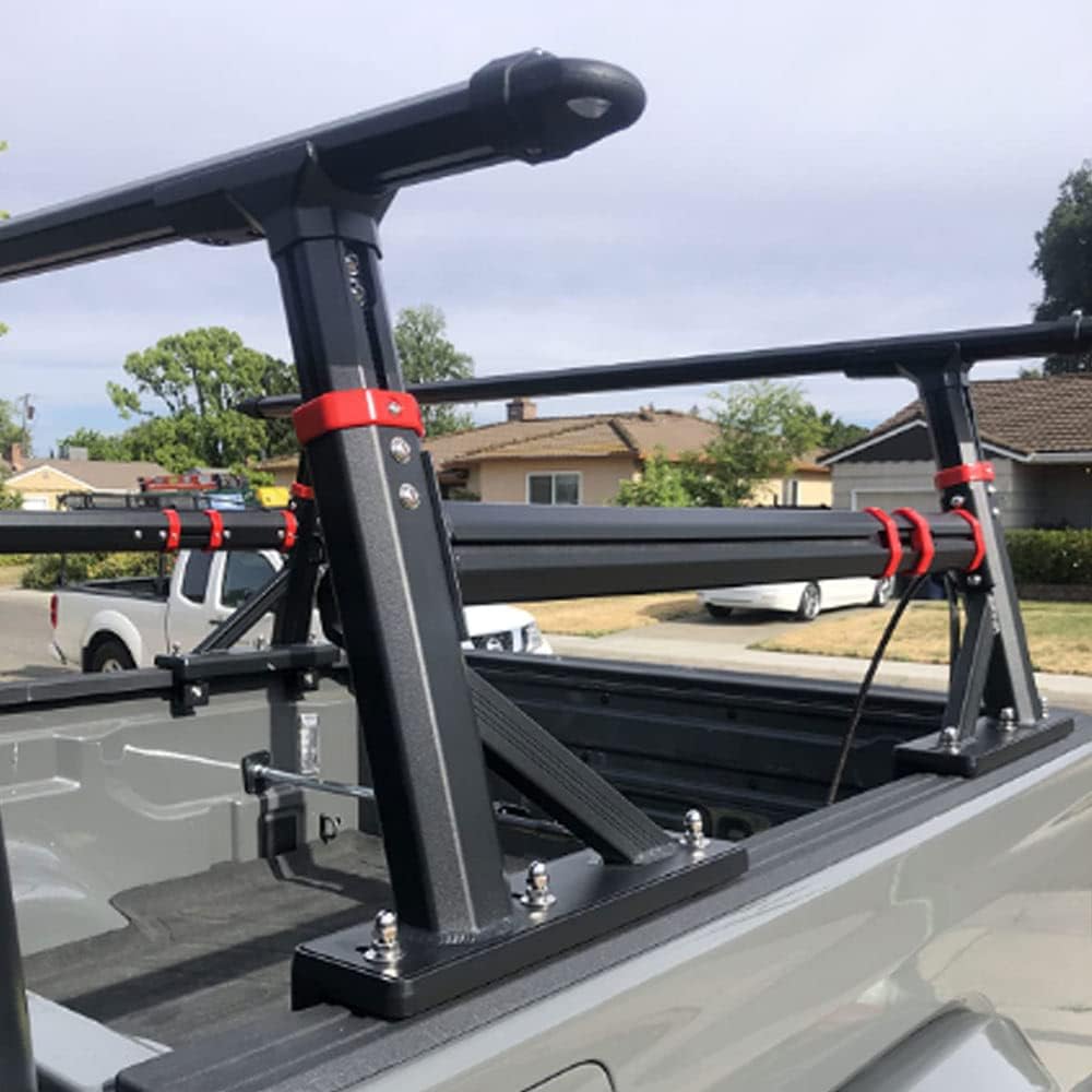 ANTS PART Universal Adjustable-Height Duty Pickup Truck Bed Rack Extendable Aluminum Truck Ladder Rack (Including Side Rails)