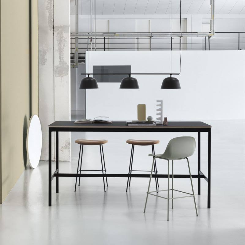 Muuto Fiber Counter Stool ( H) Tube Base Upholstered