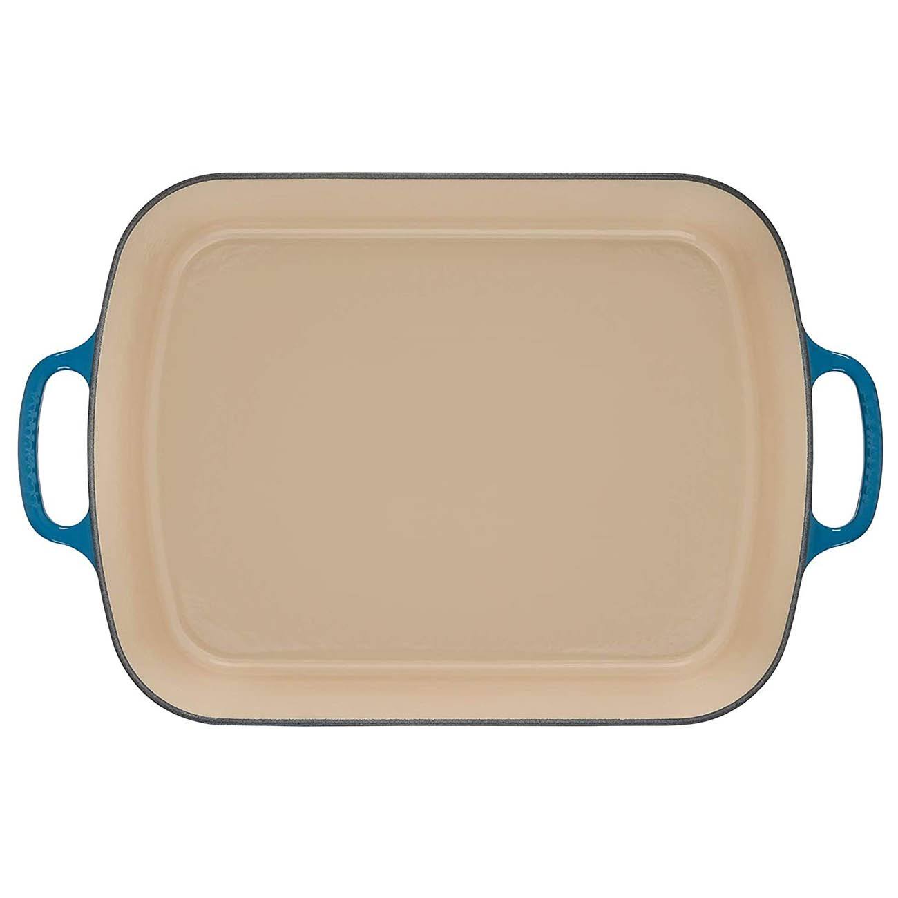 Le Creuset Cast Iron Signature Roaster | Deep Teal, 7 qt.