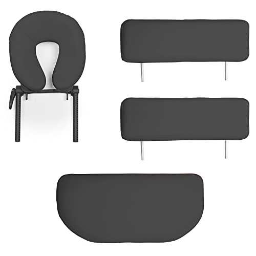 Saloniture Professional Portable Folding Massage Table with Carrying Case - Black