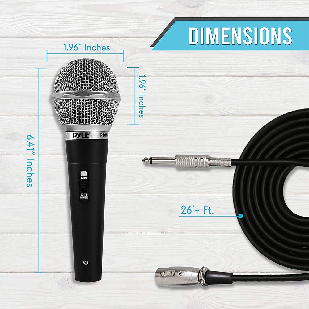 Pyle 3 Piece Professional Dynamic Microphone Kit Cardioid Unidirectional Vocal Handheld MIC with Hard Carry Case & Bag