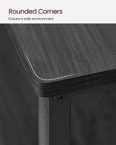 VASAGLE Kitchen Island with 3 Shelves, 47.2 Inches Width Kitchen Shelf with Large Worktop, Stable Steel Structure, Industrial, Easy to Assemble