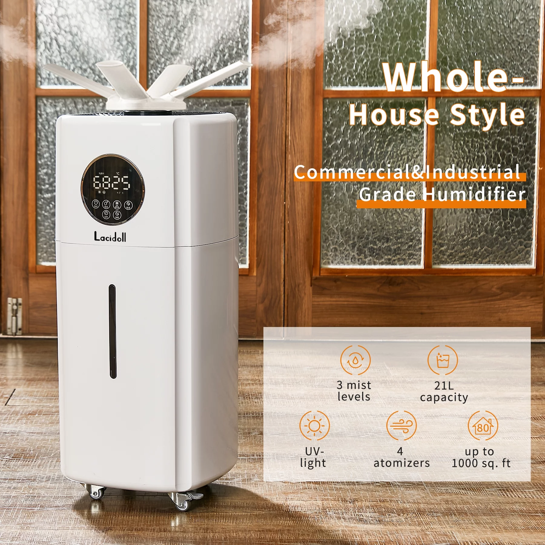 Large Humidifiers Whole-House Style Industrial Humidifier 2000 sq.ft
