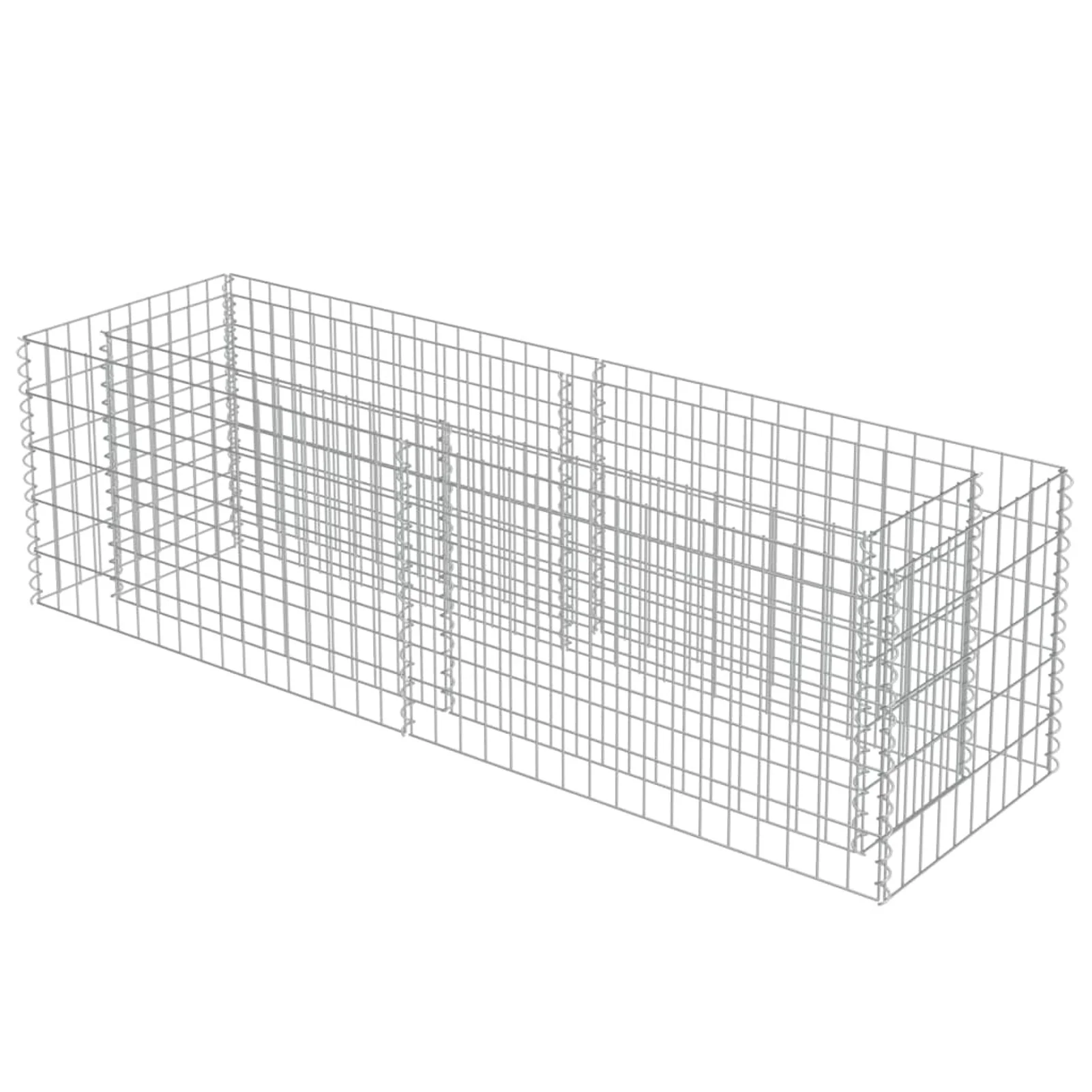 Anself Gabion Raised Bed Planter Galvanized Steel Wire Fencing Patio Flower Plant Basket Stone Fill Mesh Fence for Garden, Backyard
