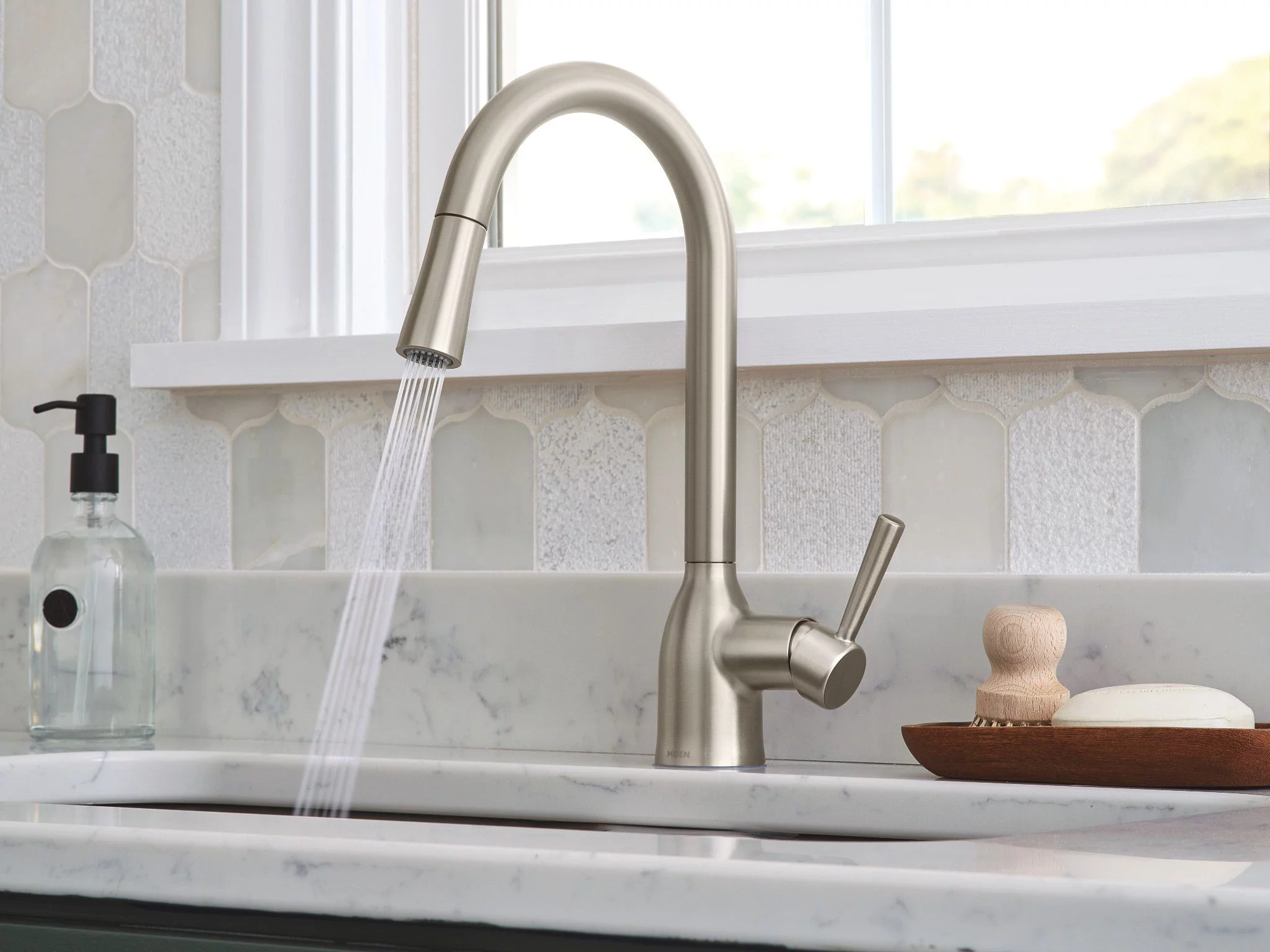 Moen 87233 Adler 1.5 GPM Single Hole Pull Down Kitchen Faucet - Spot Resist Stainless