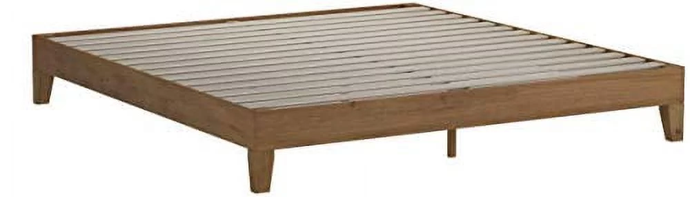 ZINUS Alexis Deluxe Wood Platform Bed Frame / Solid Wood Foundation / No Box Spring Needed / Wood Slat Support / Easy Assembly, Rustic Pine, King