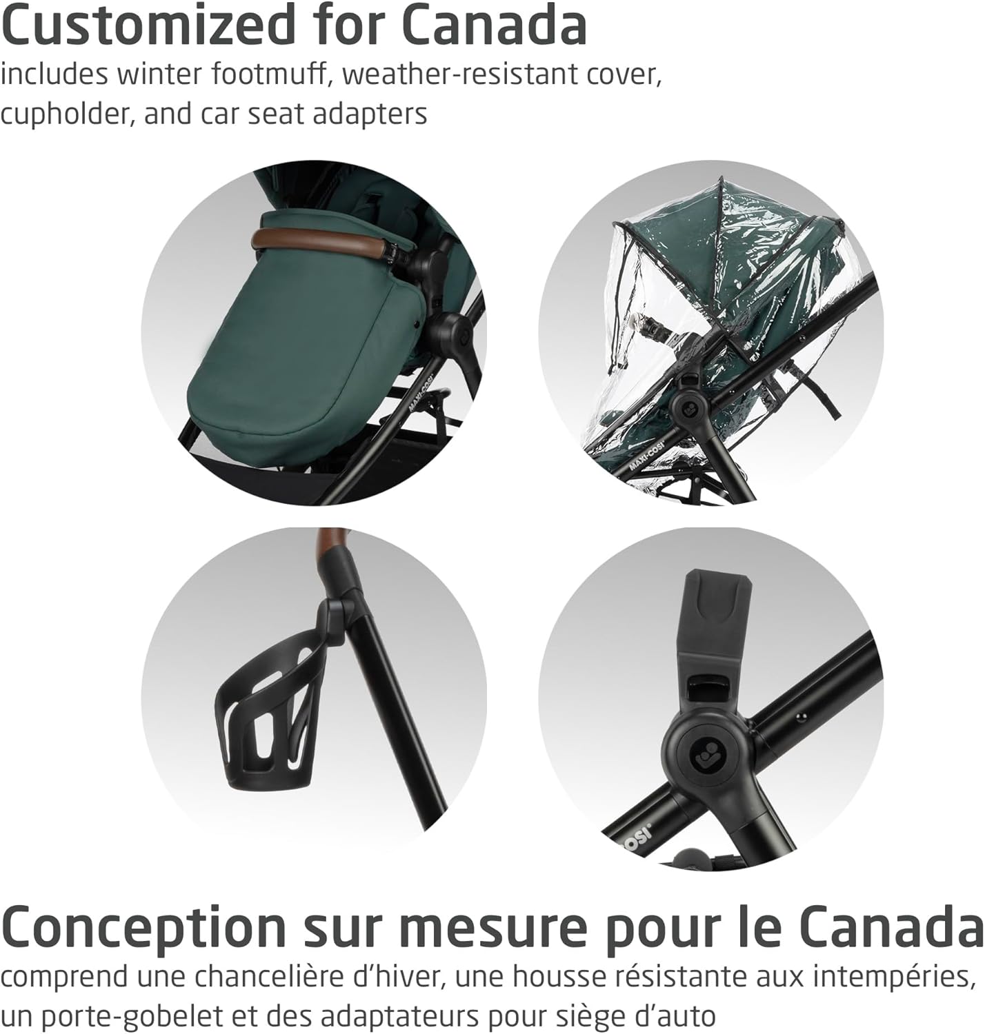 Maxi-Cosi New Generation Zelia Luxe 5-in-1 Modular Travel System, Carriage Mode, Reversible Toddler Seat, Mico Infant Car Seat (included)