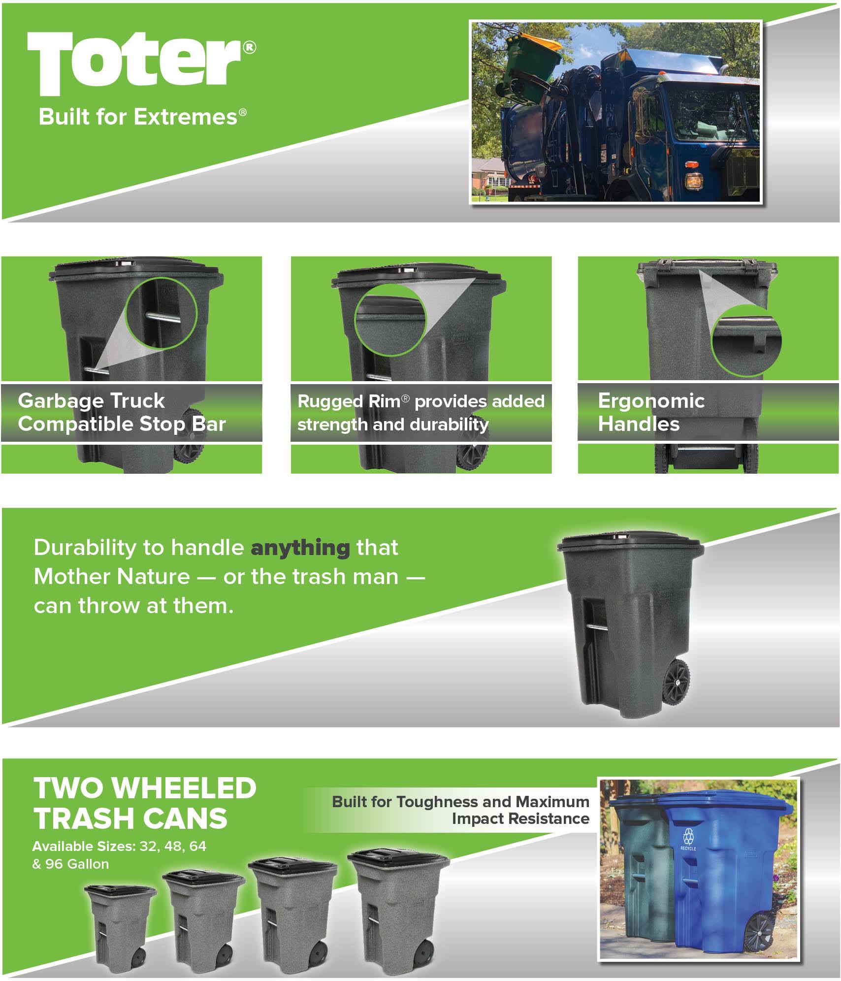 Toter 48 gal. Wheeled Trash Can