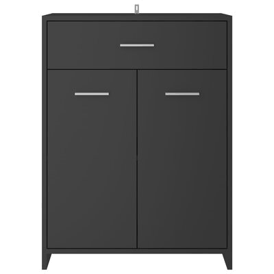 Bathroom Cabinet Sonoma Oak 23.6x22x13x22x31.5x22 Chipboard Wade Logan Finish: Gray
