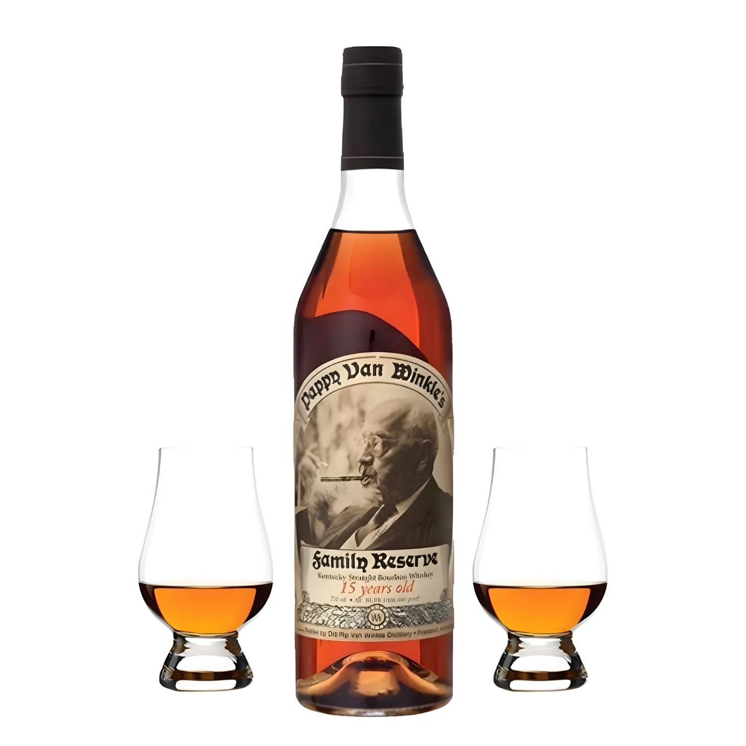 Pappy Van Winkle Family Reserve 15 Year Bourbon Whiskey Gift Set with Glasses 750ml - Nestor Liquor