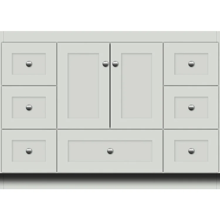 Simplicity Shaker 48"W x 21"D x 34.5"H Single Bathroom Vanity Cabinet Only with Side Drawers