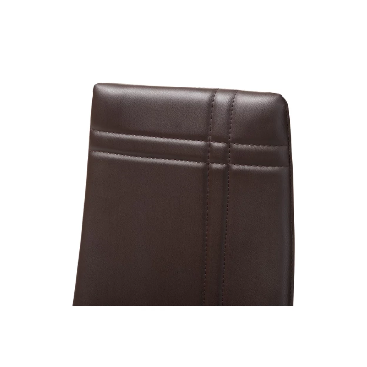 Baxton Studio Matiese Modern and Contemporary Brown Faux Leather Upholstered Dining Chair (Set of 4)