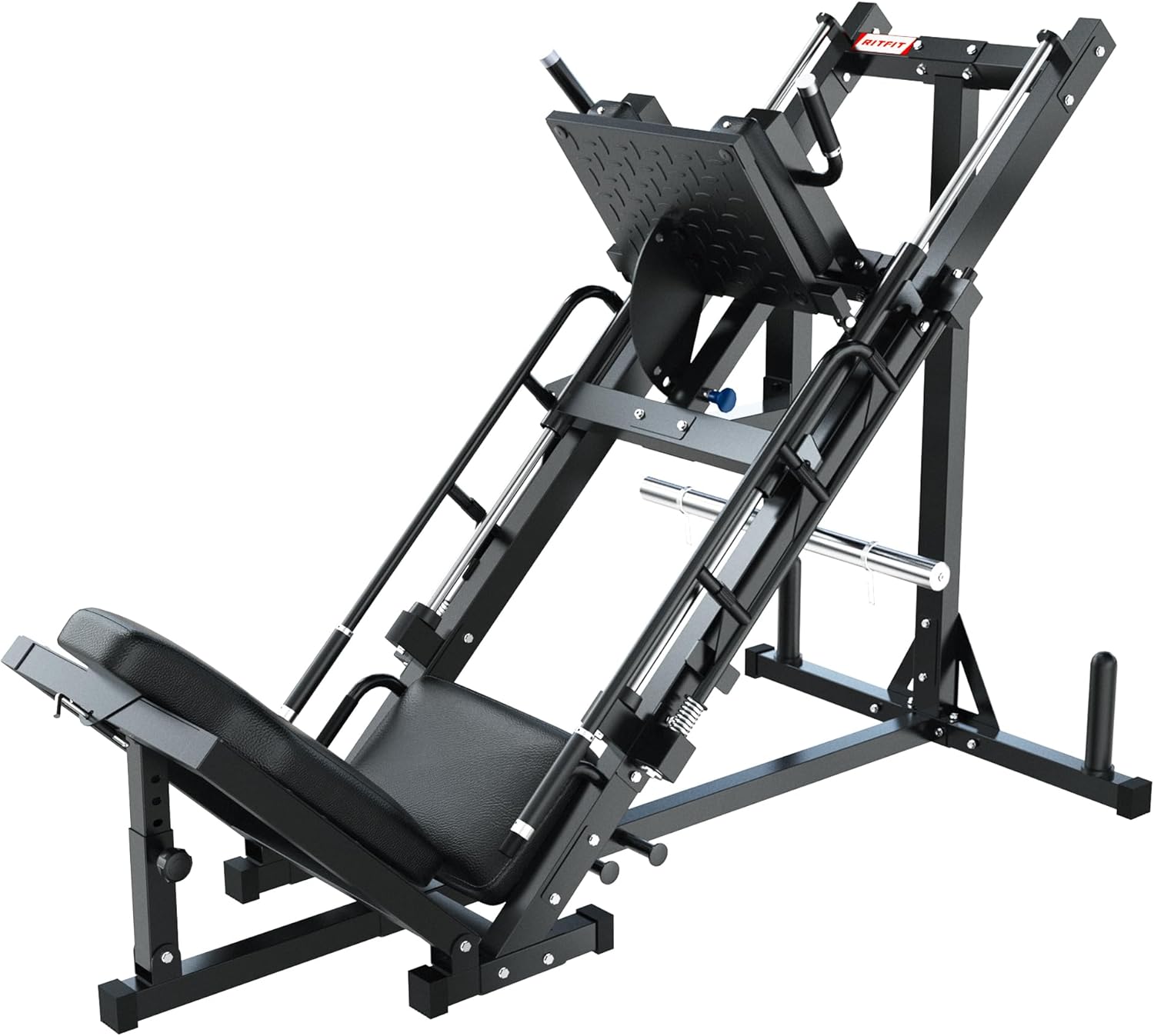RitFit Leg Press Hack Squat Machine, Professional Adjustable Leg Press Machine for Home Gym with Linear Bearing
