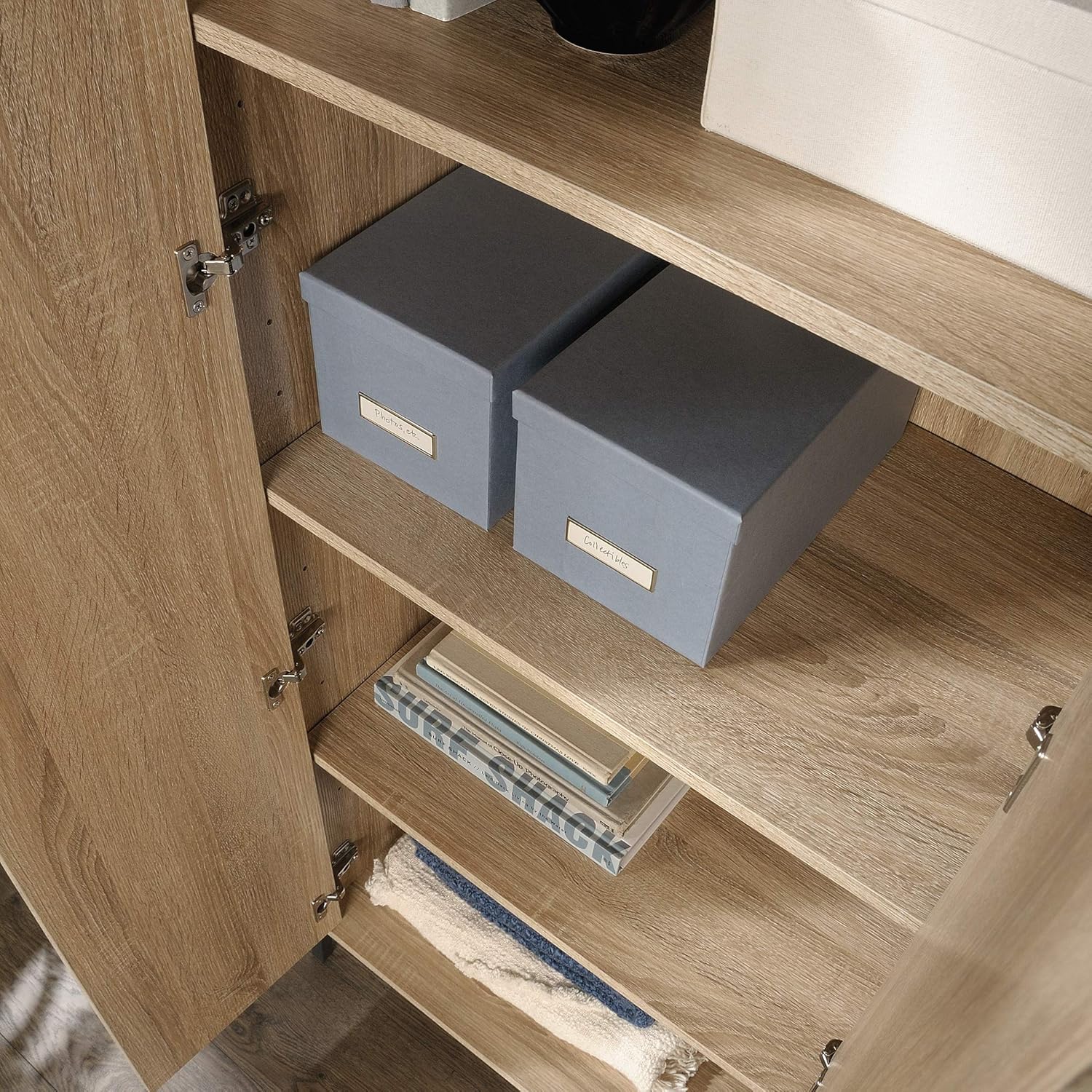 Sauder 424942 North Avenue Storage Cabinet, Charter Oak Finish