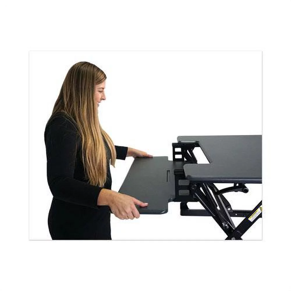 Victor Technology DCX760 High Rise Height Adjustable Standing Desk With Keyboard Tray