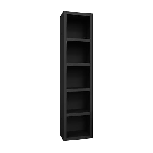 Oakland Living Easy-Lift Queen Murphy Wall Bed in Brown Wood Grain with Two Bookshelves