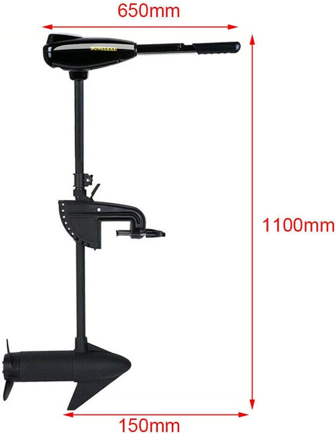 TFCFL Electric Trolling Motor ,40LBS Portable Outboard Boat Motor, Trolling Thrust Fishing Boat Brush Engine for Inflatable Kayaks Dinghy Canoe