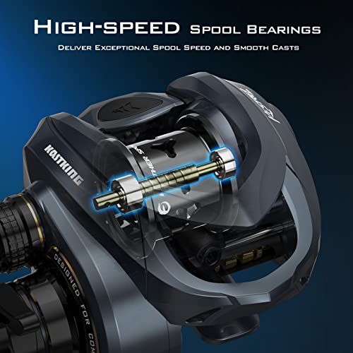 KastKing Kestrel Elite Baitcasting Fishing Reel, Magnesium Frame Finesse Baitcaster Lightest at only 4.4 Ounces, Easily Cast Lures Down to 1/32 oz