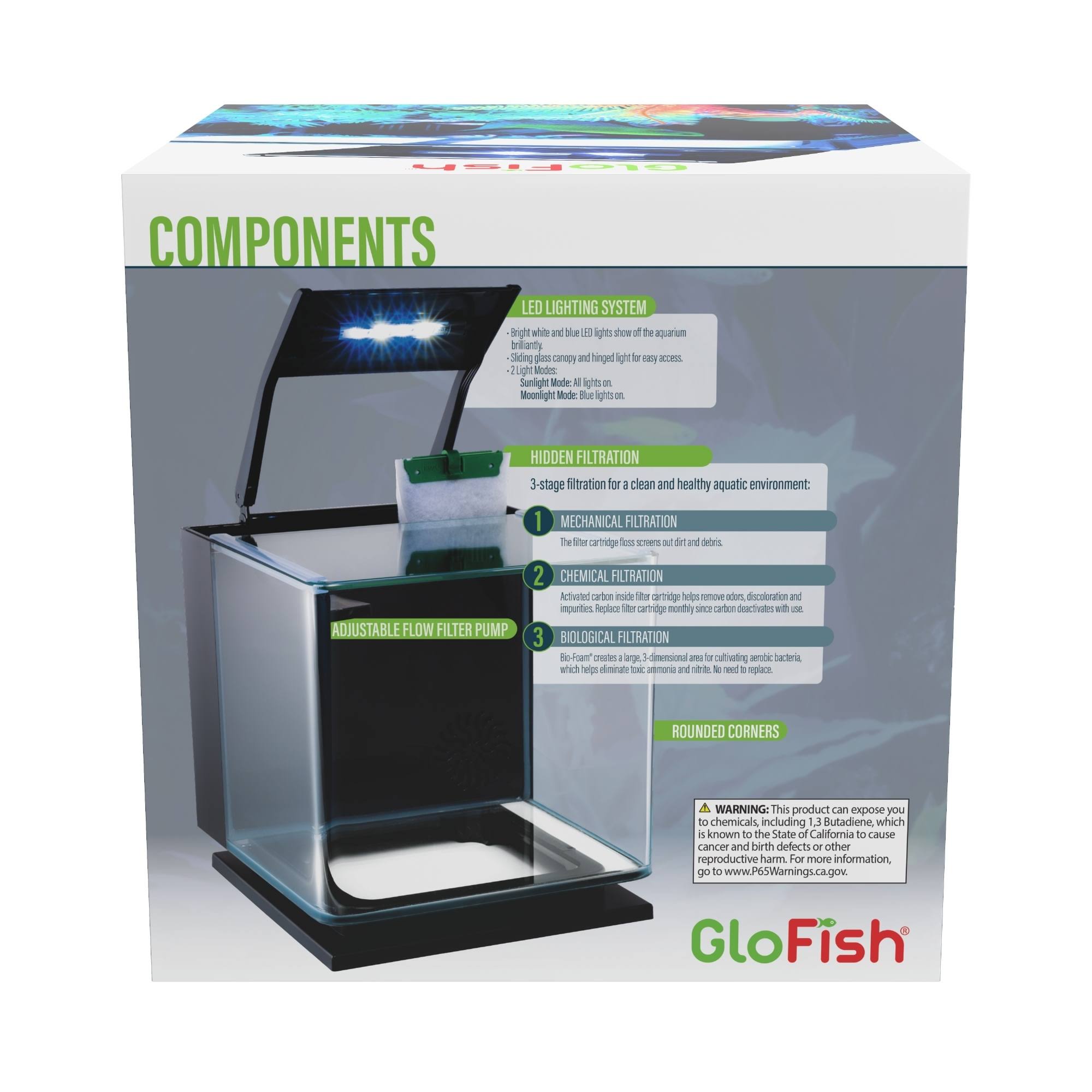 GloFish Betta Glass Aquarium Kit 3gal