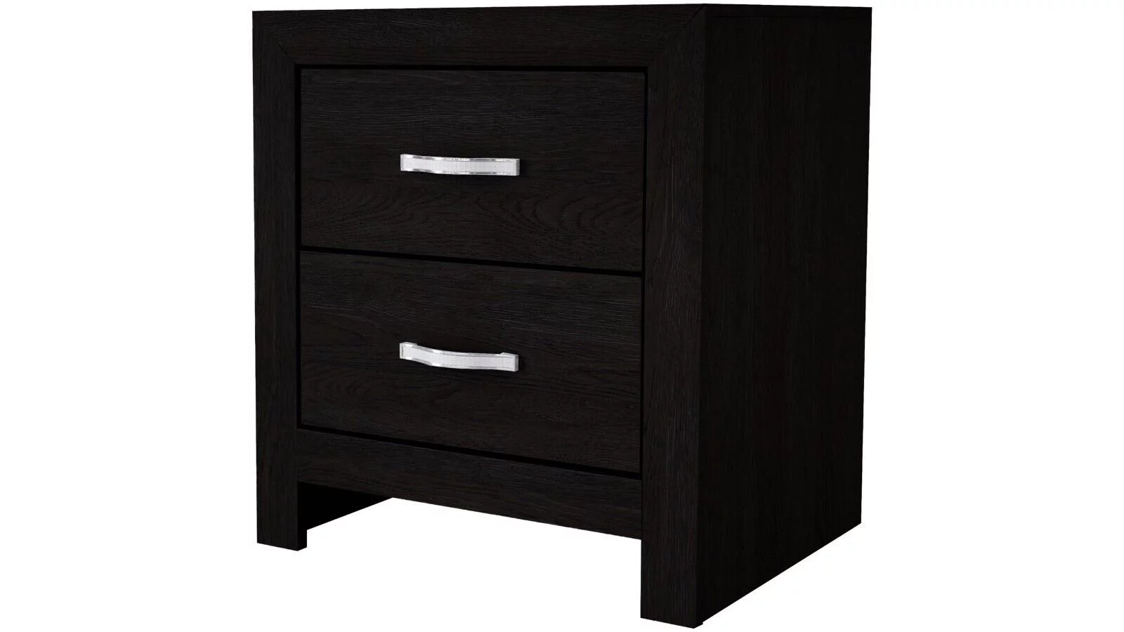 Modern 3pc Queen Size PU Upholstered LED Headboard Bed and Storage Nightstands Set Wooden Bedroom Furniture Black Finish