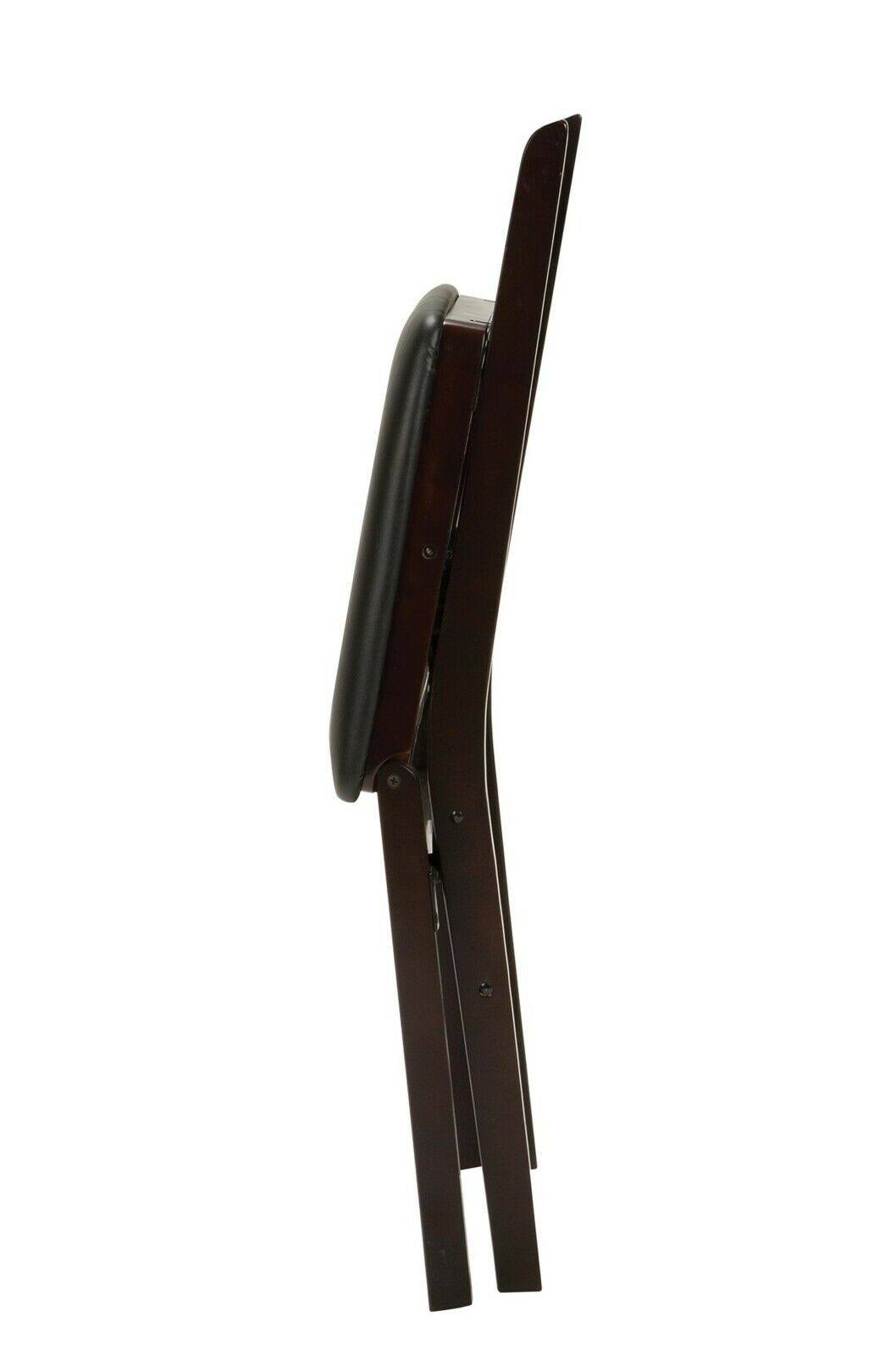 Cosco Wood Ladder Back Folding Chair, Black/Brown