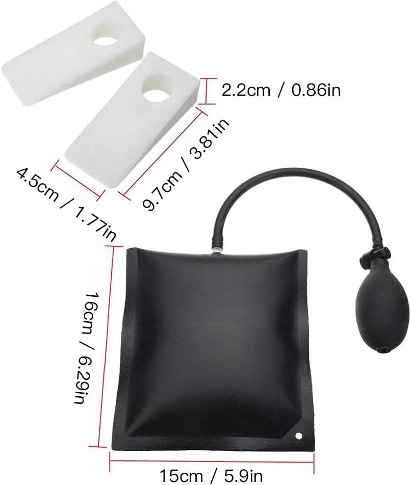 10PCS Useful Car Repair Tools DIY Fix Hand Tools, Kit Universal Car Door Portable Car Vehicle Emergency Tool Kit + Air Pump (TSUS190468-01) Pack of 2
