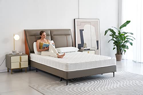 Oliver & Smith Queen Mattress - 6 Inch Hybrid Queen Size Mattress with Pocketed Coil Springs with High Density & Comfort Cold Foam - Eco-Friendly
