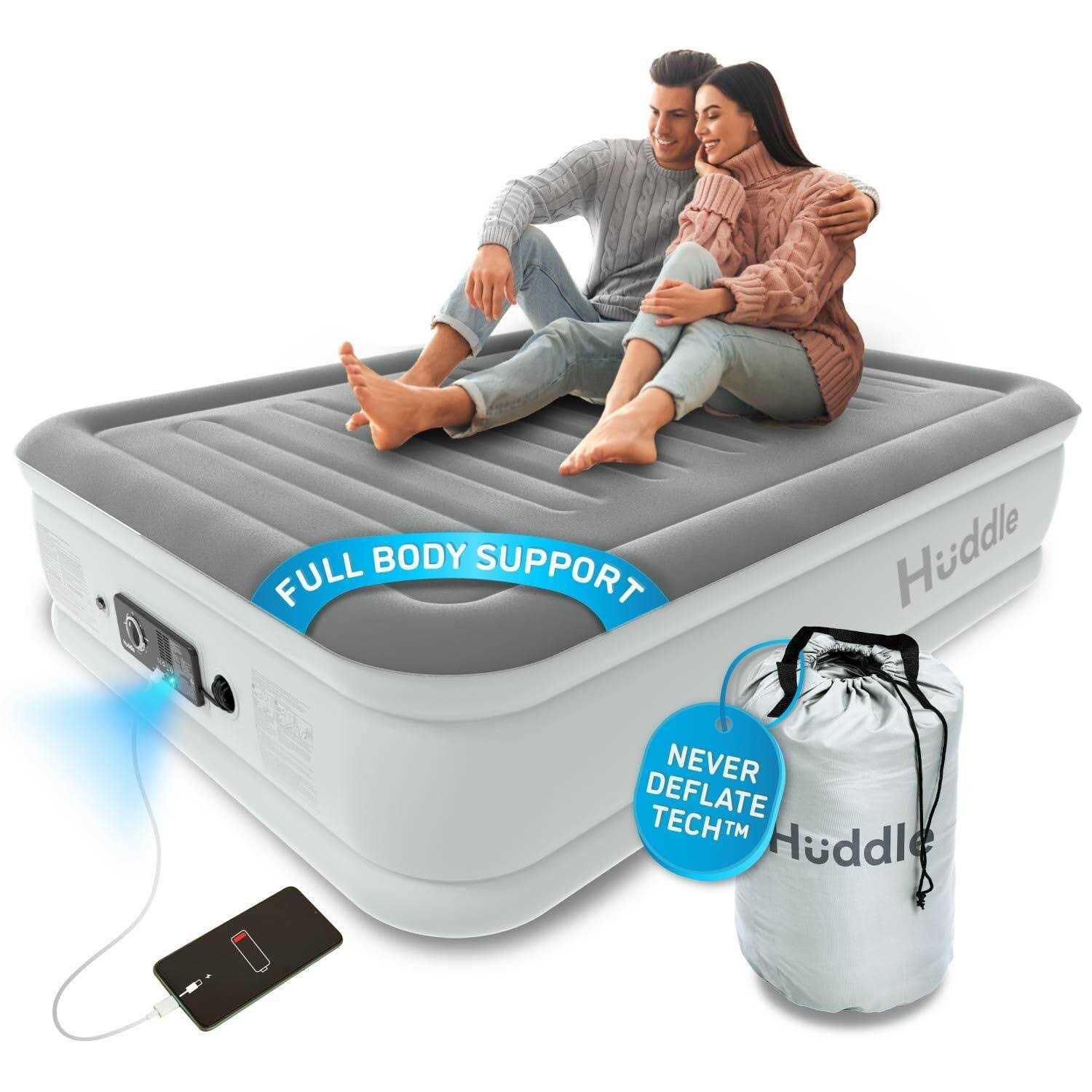 Huddle Luxury Air Bed with Patented Dual Pump SlumberGuard Premium Technology - Sports Supplies Online Store