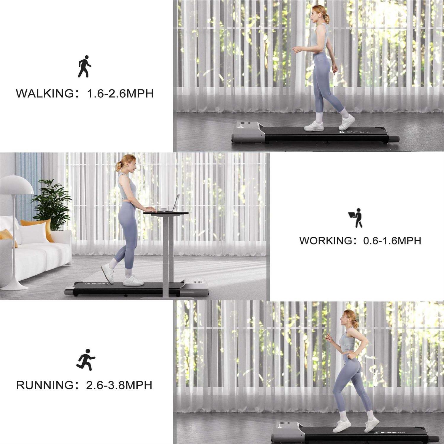 SupeRun 2024 Newest Smart Walking Pad Treadmill Under Desk Treadmill for Home Office - Sports Supplies Online Store