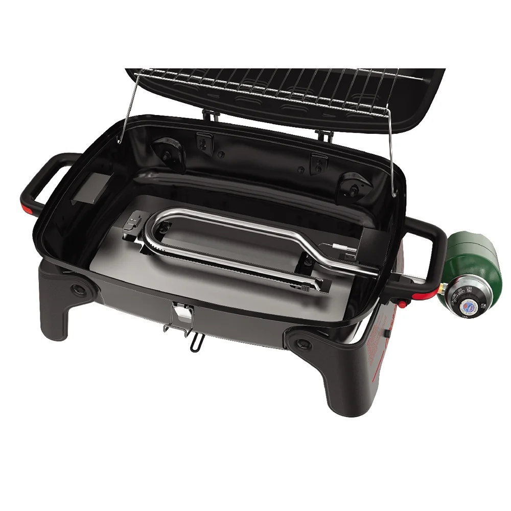 Megamaster 1 Burner Tabletop Propane Gas Grill for Camping, Camp, Outdoor, Black