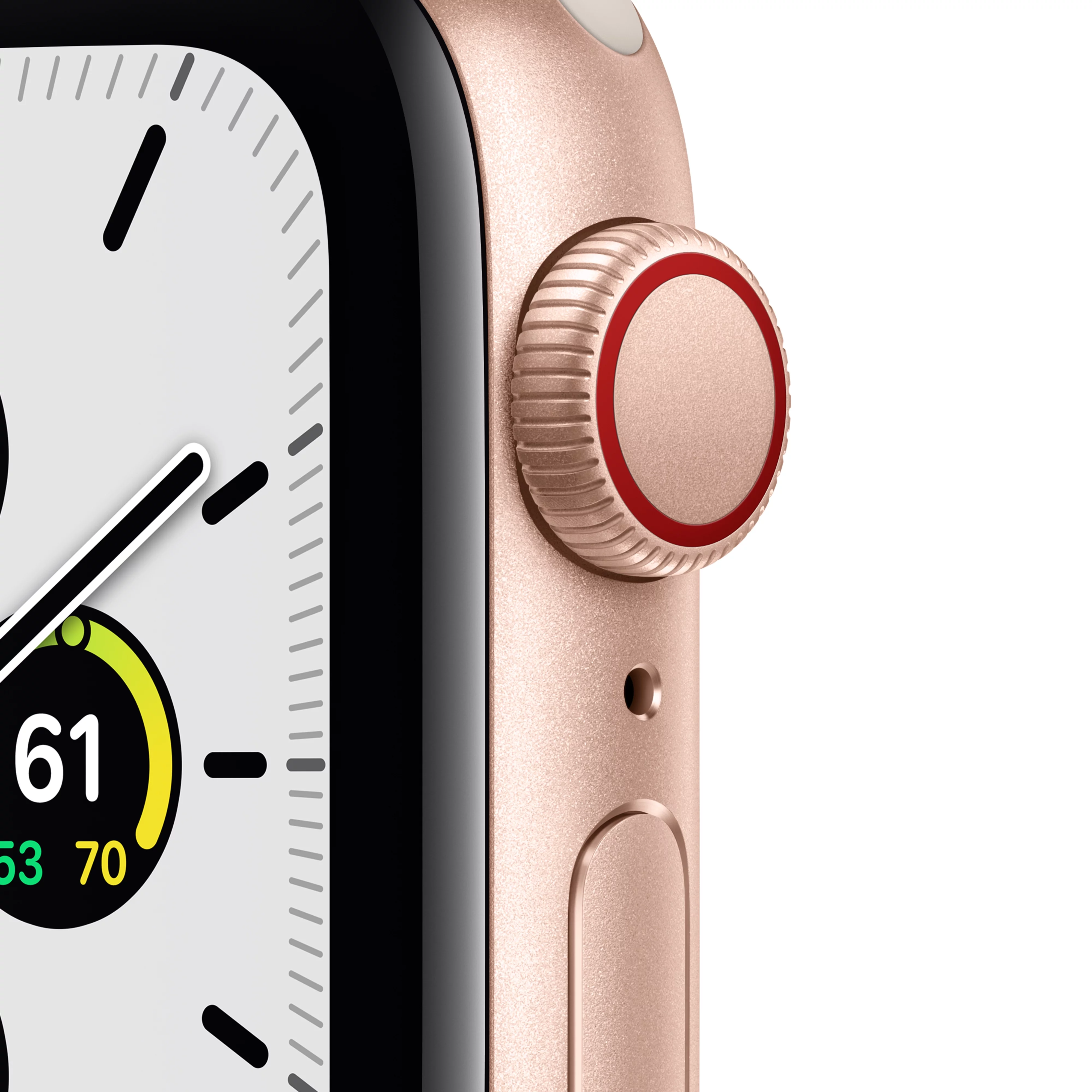 Apple Watch SE (1st Gen) GPS + Cellular 40mm Gold Aluminum Case Starlight Sport Band - Regular with Family Set Up - Radiant Selections