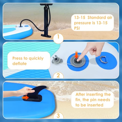 Inflatable Stand Up Paddle Board for Adult All Skill Levels- 10'