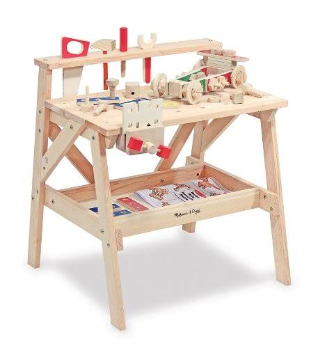 Melissa u0026 Doug Solid Wood Project Workbench Play Building Set