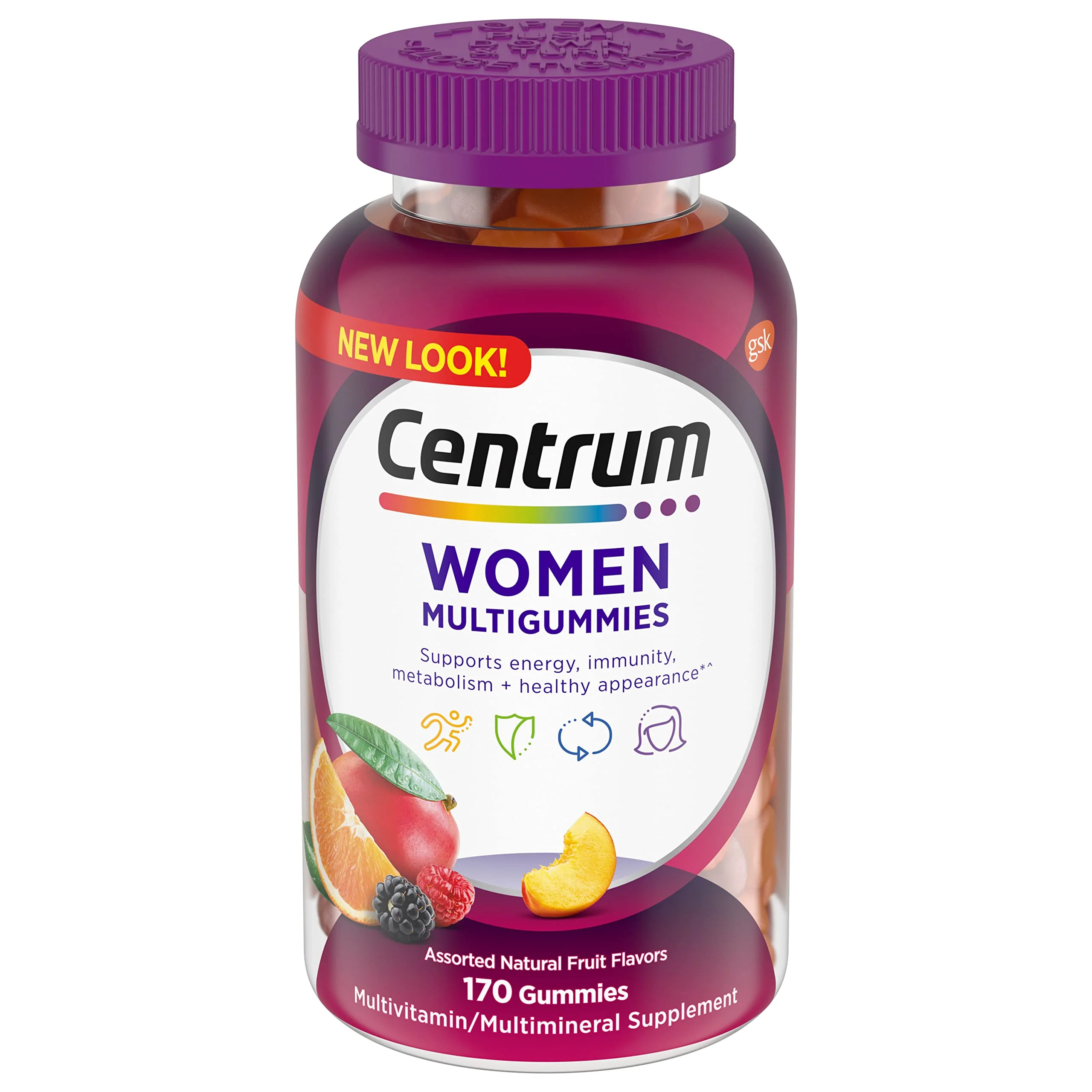 Centrum MultiGummies Gummy Multivitamin for Women, Multivitamin/Multimineral Supplement with Vitamin D3, B Vitamins and Antioxidants