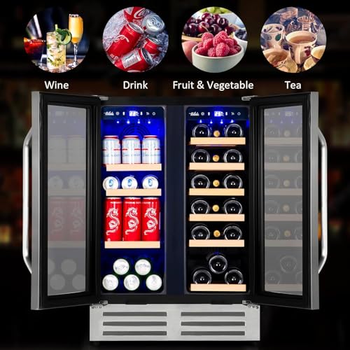 Cigar Electric Humidor, 35L 250 Counts Large Capacity Thermostatic Electric Cigar Cooler Cabinet with Digital LED Screen, Safety Lock