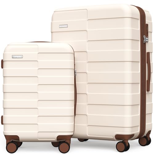 Luggage Sets 3 Piece (3-YEARS VIP SERVICE) Hardside Expandable Ultra Durable 100% PC Lightweight Carry On Travel Suitcase Set with TSA Lock Spinner