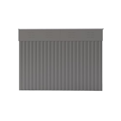 4×8 FT Outdoor Metal Storage Shed,Heavy-Duty Lean to Storage Shed with Floor Base,Garden Tool Metal Storage House W/Lockable Door and 2 Air Vents