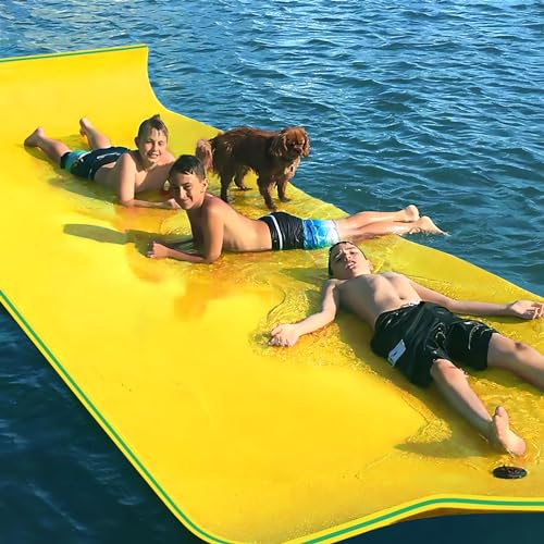 Oversized Lily Pad Floating Mat, 3 Layer 7'/9'/12'/18' Floating Water Mat,Ocean, Beach, River, Pool, Floating Mat for Water Recreation and Relaxing
