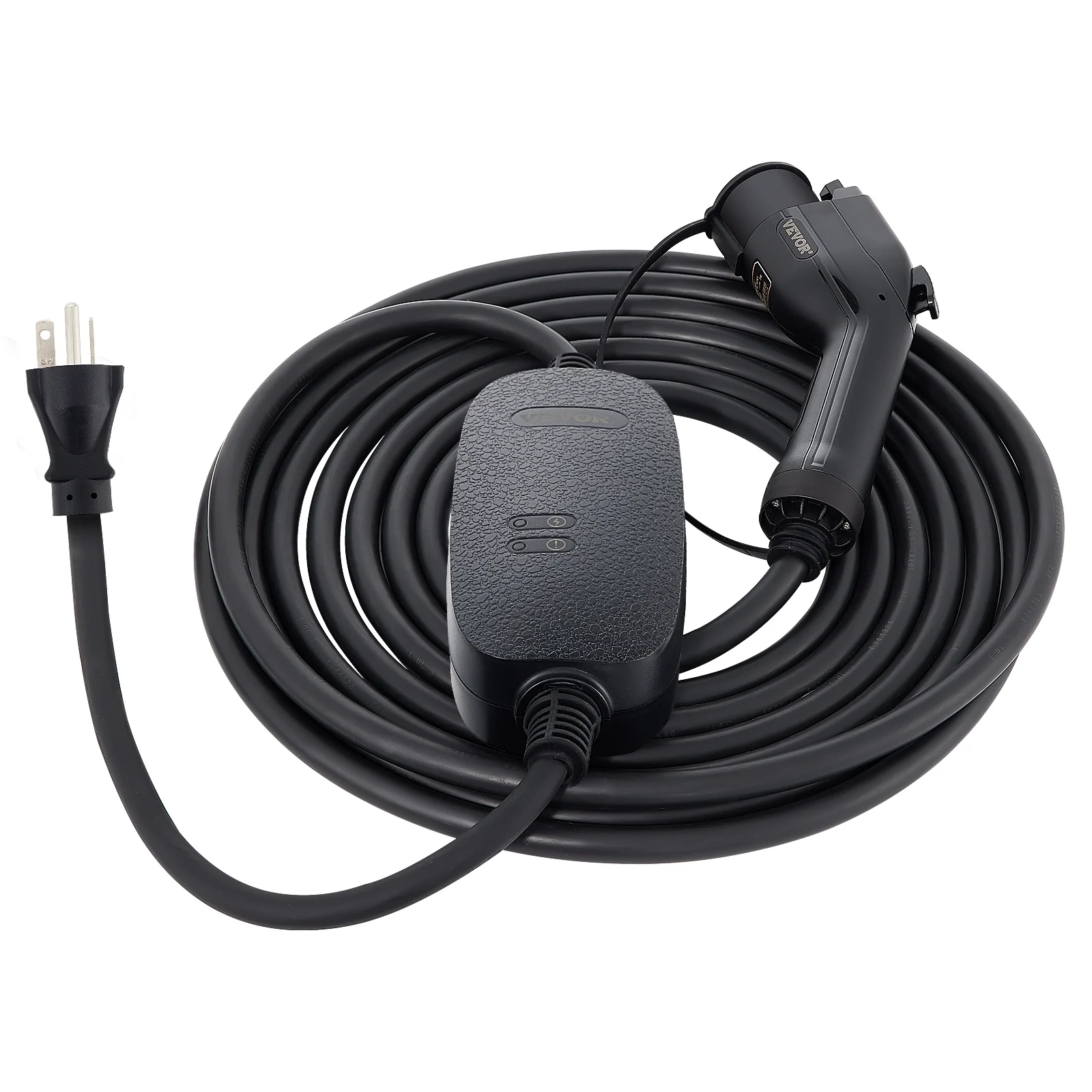 VEVOR Level 2 EV Charger, 16 Amp 110V-240V 3.84 kW, Portable Electric Vehicle Charger with 25 ft Charging Cable NEMA 6-20 Plug