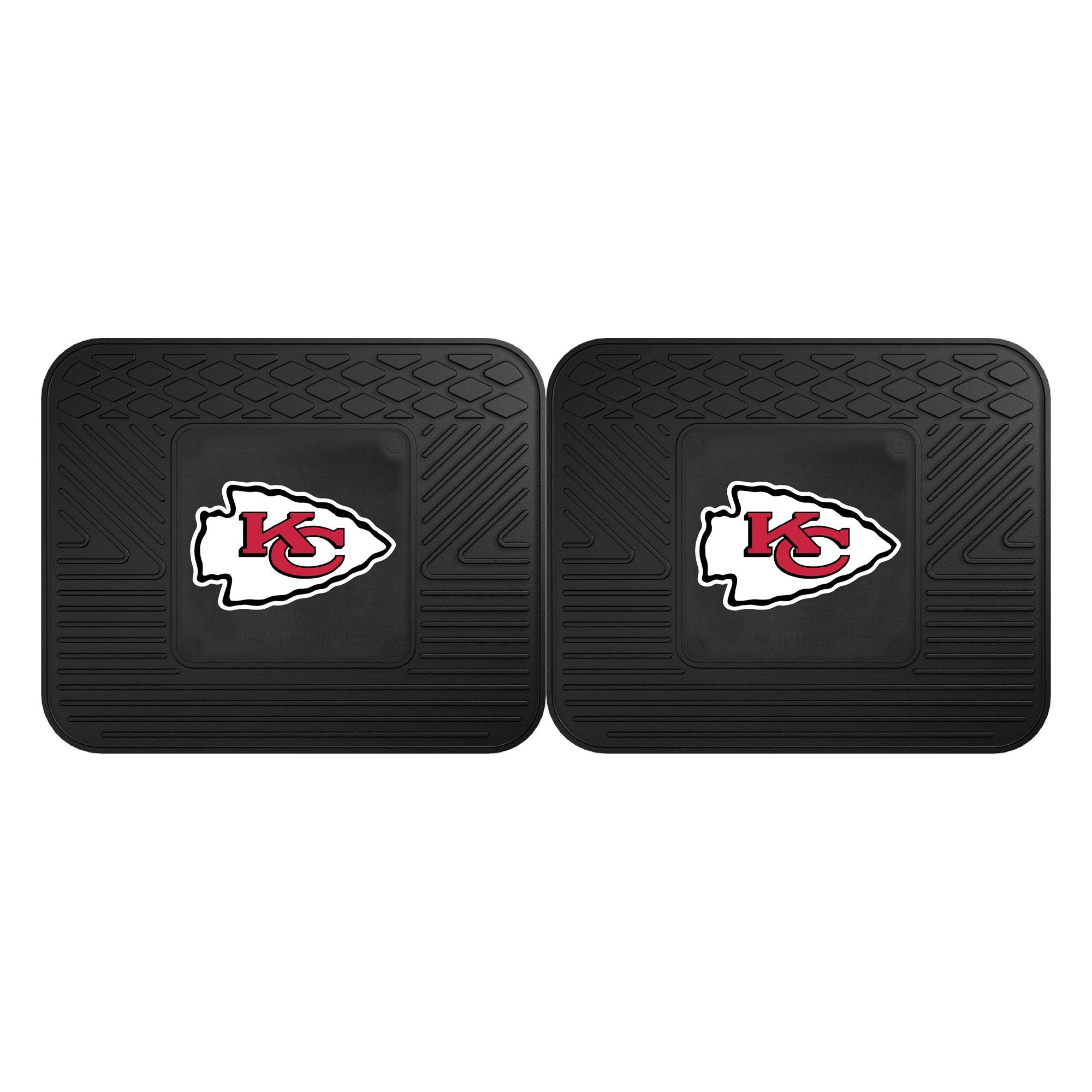 Fan Mats Kansas City Chiefs NFL 4pc Floor Mat Sets (Front and Rear) - Heavy Duty-Cars, Trucks, SUVs