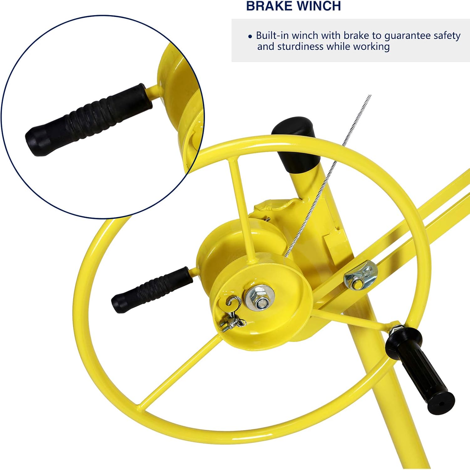 Drywall Lift Rolling Panel Hoist Jack Lifter Construction Caster Wheels Lockable Tool (16FT)
