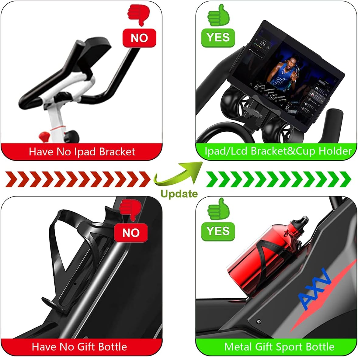 Exercise Bike,Indoor Cycling Bike,Magnetic Resistance Stationary Excersice Bikes,Fitness Equipment Adjustable Excersize Bike