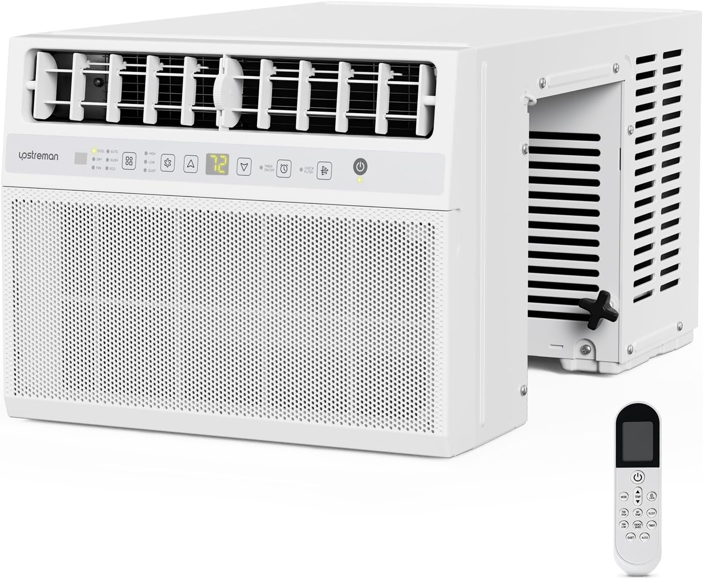 Upstreman 8100 BTU Window Air Conditioner, Cools up to 380 Sq. Ft, Full View, With Open Window Flexibility, Energy Saving