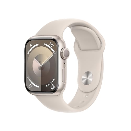Apple Watch Series 9 [GPS 45mm] Midnight Aluminum Case with Midnight Sport Band, S/M (Renewed) - Radiant Selections