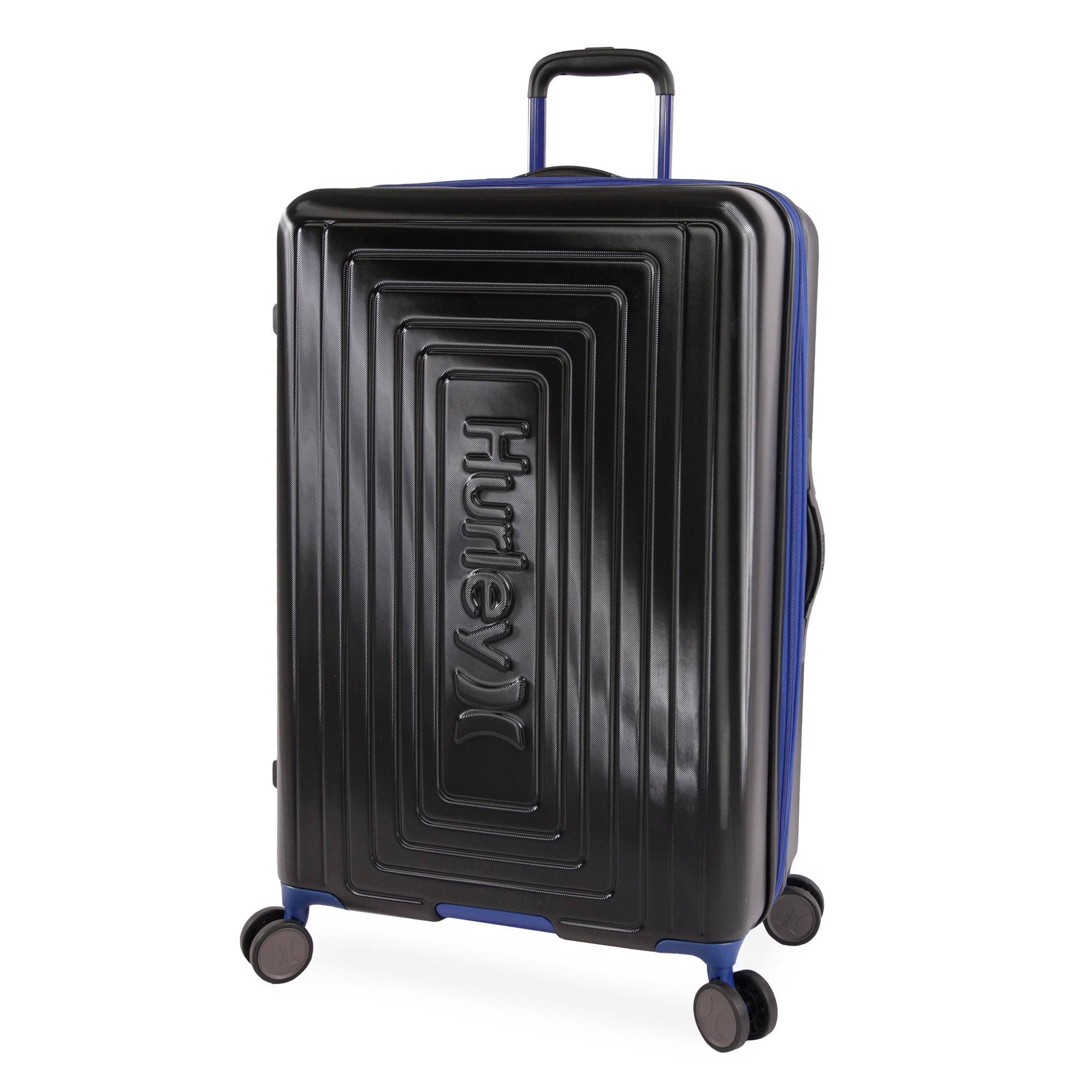 Hurley Suki 29-inch Check in Hardside Spinner Suitcase - Black/Blue