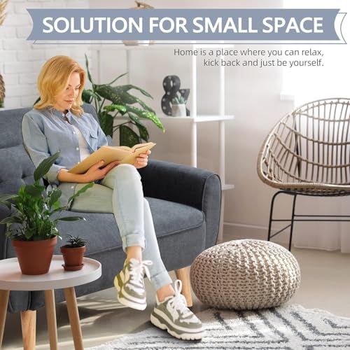 Shintenchi 47" Modern Linen Loveseat Sofa with 2 Pillows - Dark Grey | Compact, Stylish & Comfortable for Apartments, Studios & Small Spaces