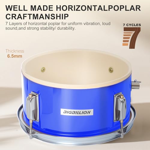 Drum Set for Kids, 3-Piece 14'' Beginner Kids Drum Kit Junior Drum Set with Bass Tom Snare Drum with Adjustable Throne, Cymbal, Pedal