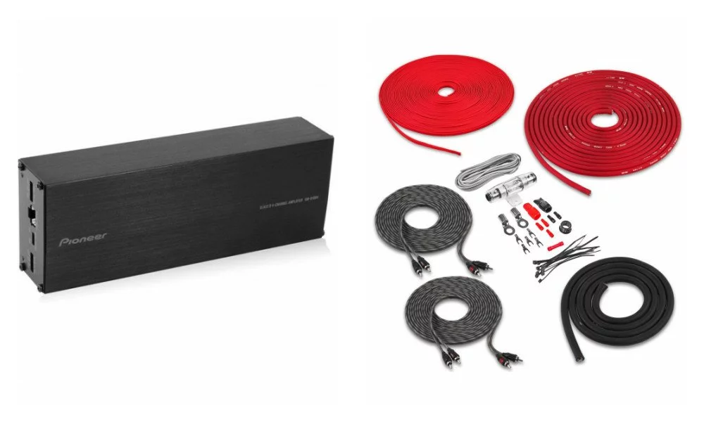 Pioneer GM-D1004 + Belva BAK84 400W 4-Channel GM Digital Series Class-D Amplifier + Belva 8 Gauge Amp Wiring Kit - Curated Treasures Market